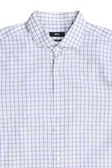 Hugo Boss White & Blue Checkered Shirt