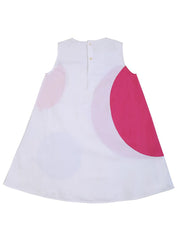 Il Gufo White Polka Dots A Line Dress