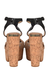 Jimmy Choo Beige Cork Platform Wedges