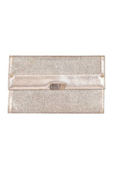 Jimmy Choo Large Champagne Shimmer Clutch