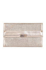 Jimmy Choo Champagne Shimmer Large Clutch