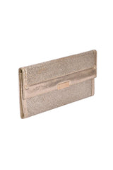 Jimmy Choo Large Champagne Shimmer Clutch