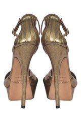 Jimmy Choo Gold Platform Sandals