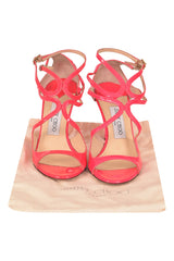 Jimmy Choo Lang Patent Strappy Heels