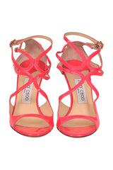 Jimmy Choo Lang Patent Strappy Heels