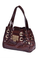 Jimmy Choo Romana Brown Patent Bag