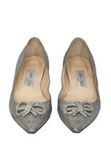 jimmy-choo-silver-glitter-ballet-flats