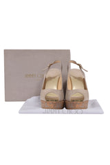 Jimmy Choo Suede Metallic Wedges