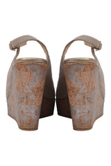 Jimmy Choo Suede Metallic Wedges