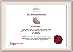 Jimmy Choo Suede Metallic Wedges