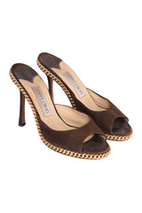 Jimmy Choo Suede Peeptoes