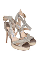 Jimmy Choo Vamp Metallic Pumps