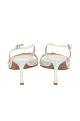 Jimmy Choo White Leather Heels