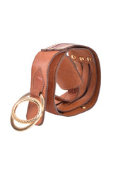 Just Cavalli Brown Twisted Buckle Belt
