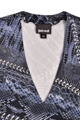 Just Cavalli Navy Python Effect Dress