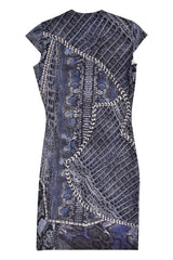 Just Cavalli Navy Python Effect Dress