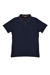 Karl Lagerfeld Blue Perforated Polo T-Shirt
