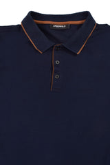 Karl Lagerfeld Blue Perforated Polo T-Shirt