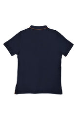 Karl Lagerfeld Blue Perforated Polo T-Shirt