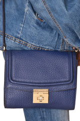 Kate Spade Blue Leather Crossbody Bag