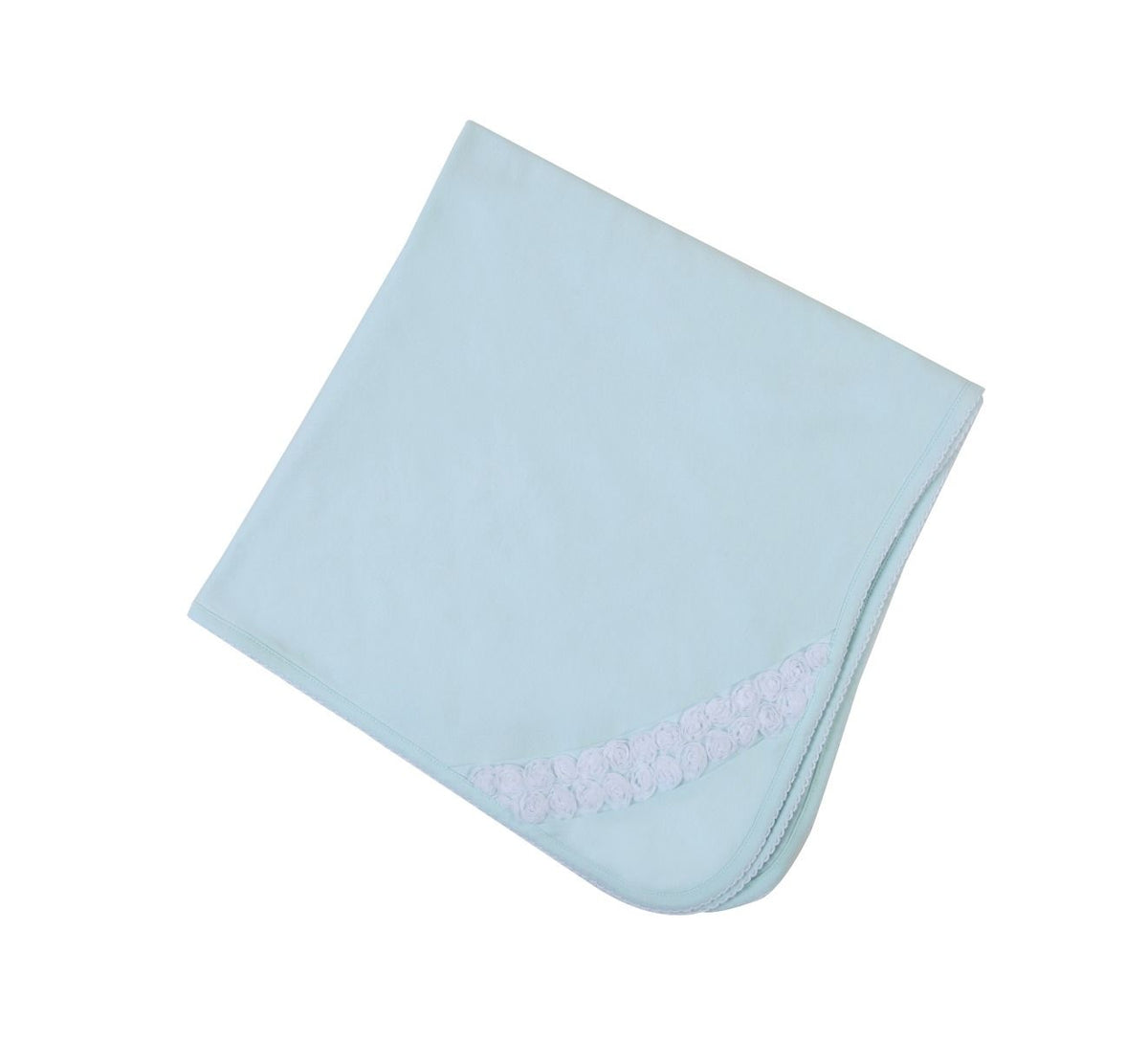 Kissy Kissy Pastel Green Embroidered Blanket