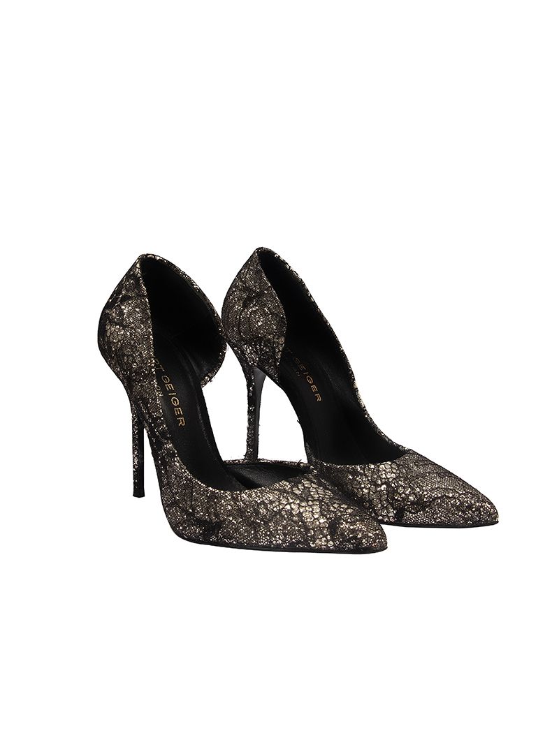 Kurt Geiger Black Shiny Pumps