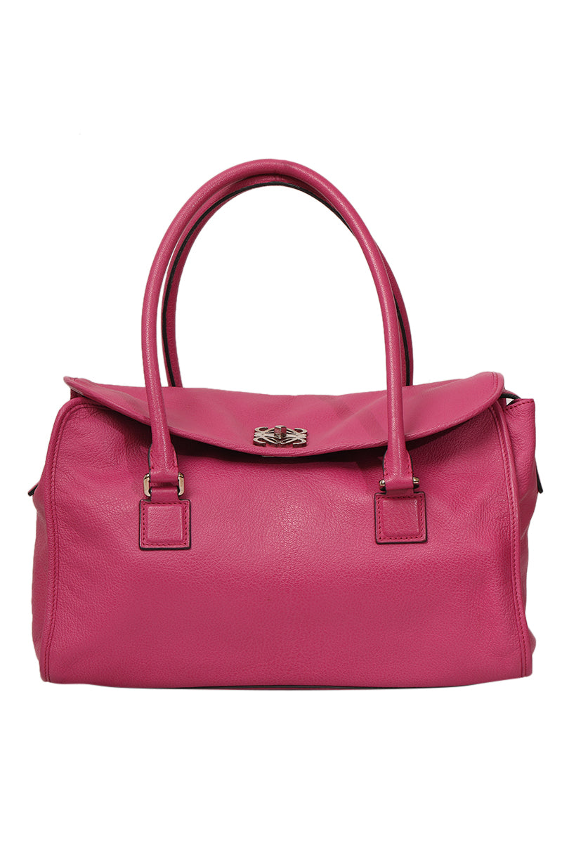 loewe-alamo-pink-leather-satchel-bag