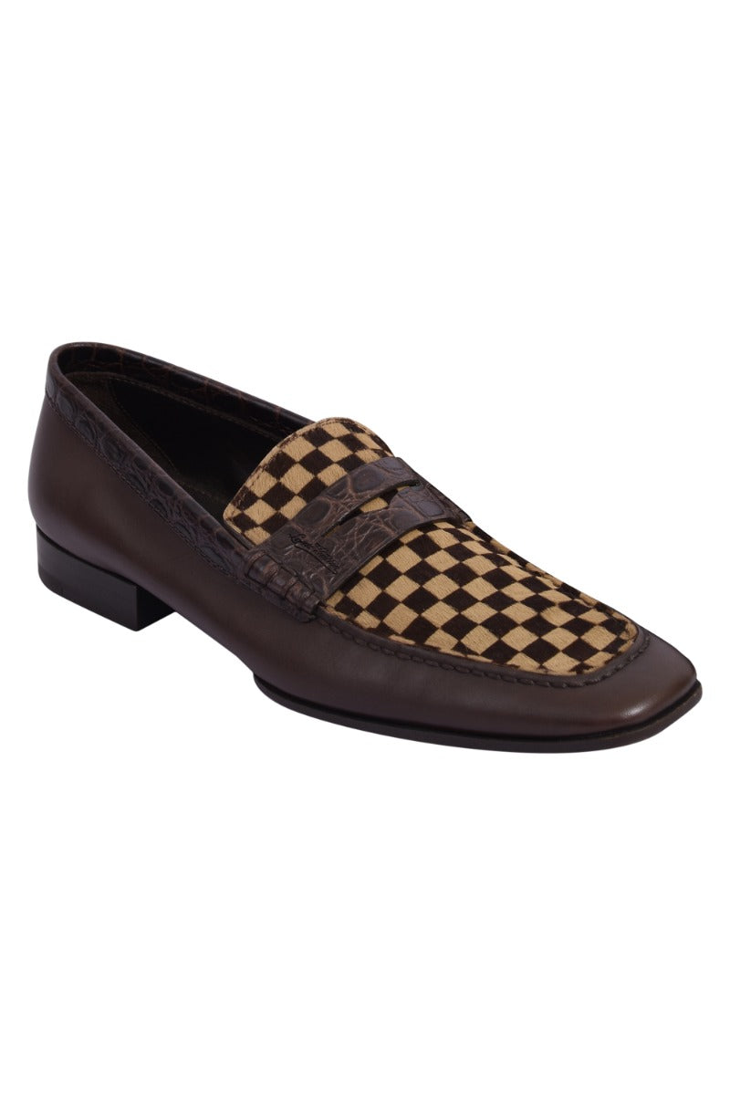 Louis Vuitton Damiersauvage Pony Hair &Leather Loafers