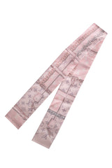 Louis Vuitton Monogram Pink Silk Twilly