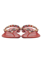 Louis Vuitton Patent Leather Studded Flats