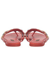 Louis Vuitton Patent Leather Studded Flats