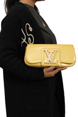 Louis Vuitton Patent Leather Yellow Sobe Clutch