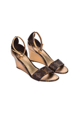 Louis Vuitton Sunshine Monogram Wedges Sandals