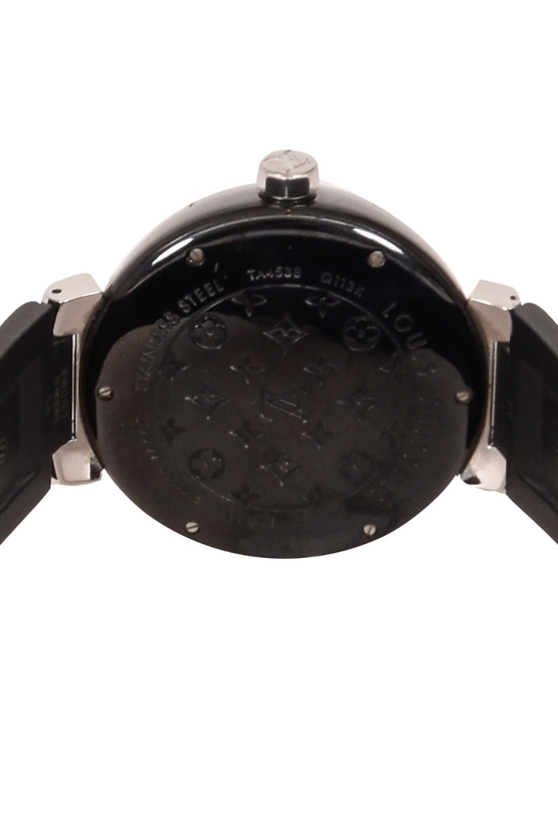 Louis Vuitton Tambour in Black GMT Watch