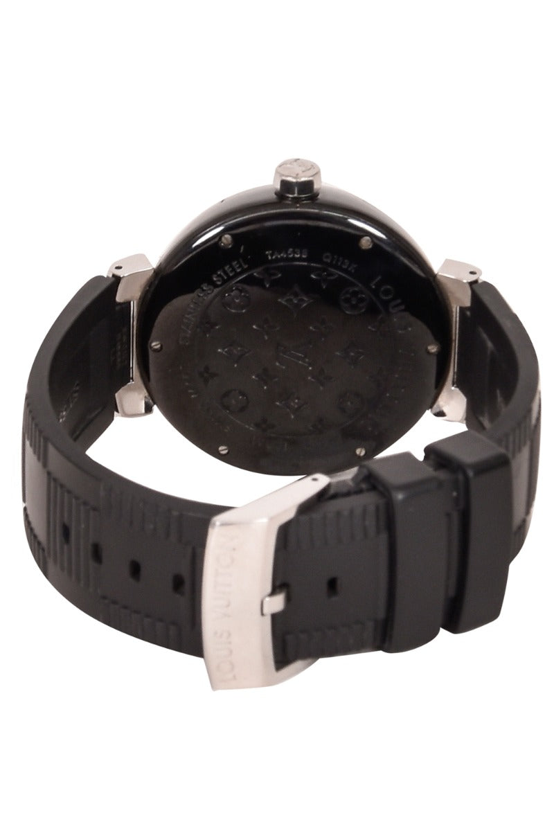Louis Vuitton Tambour in Black GMT Watch