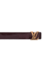 Louis Vuitton Vernis Patent Leather Logo Belt