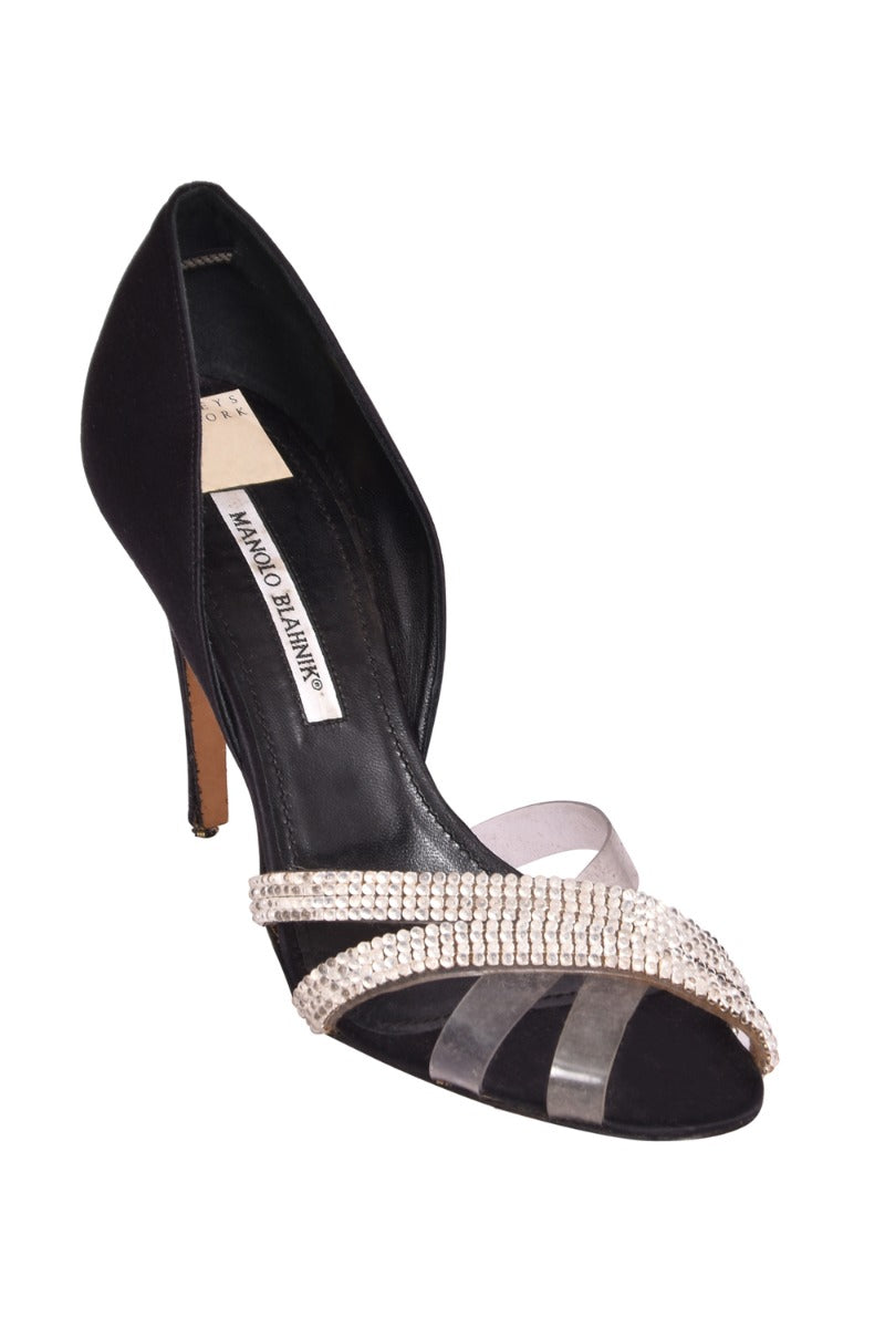 Manolo Blahnik Crystal Studded Heels