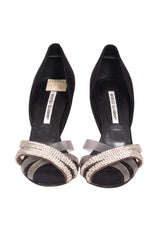 Manolo Blahnik Crystal Studded Heels