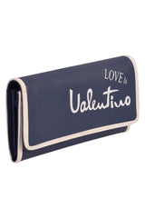 Mario Valentino Blue Stewie Leather Wallet