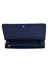 Mario Valentino Blue Stewie Leather Wallet