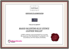 Mario Valentino Blue Stewie Leather Wallet