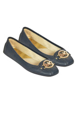 Michael Kors Ballet Logo Blue Ballerinas