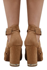 Michael Kors Brown Suede Strappy Heels