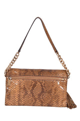 Michael Kors Chain Python Embossed Shoulder Bag