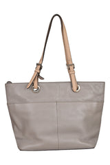 Michael Kors Gray Saffiano Leather Tote Bag