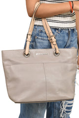 Michael Kors Gray Saffiano Leather Tote Bag