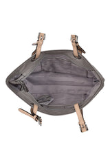 Michael Kors Gray Saffiano Leather Tote Bag