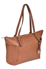 Michael Kors Jet Set Itembrown Leather Tote Bag