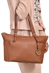 Michael Kors Jet Set Itembrown Leather Tote Bag