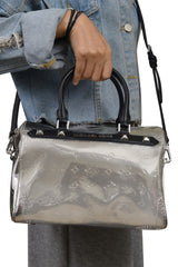 Michael Kors Kara Metallic Duffle Signature Handbag